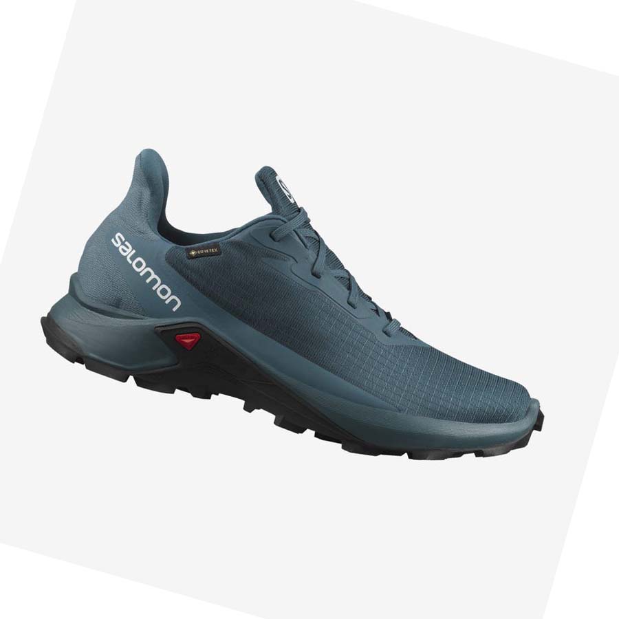 Salomon ALPHACROSS 3 GORE-TEX Trail Futócipő Férfi Kék | HU 2087RVD